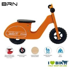Bici Senza Pedali In Legno BRN VOLA 50, Arancione