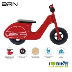 Bici Senza Pedali In Legno BRN VOLA 50, Rossa