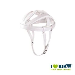 Casco Ciclismo BRN VINTAGE Veloce In Vinpelle, Taglia Unica 60 Cm, Bianco