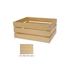 Cesto In Legno Naturale Parigi Per Biciclette Old Style Vntage Ricambi Bici Cassettina