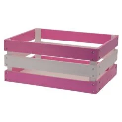 BRN Cesto In Legno Versilia Rosa Bianco (cm. 43x33xh19) Vendita Accessori Online