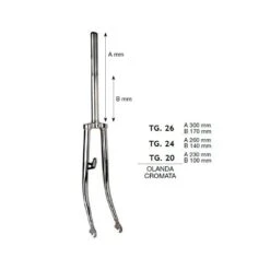 Forcella Olanda 24 Cromata Vendita On Line Ricambi Biciclettta Forcelle Bike Shop On Line