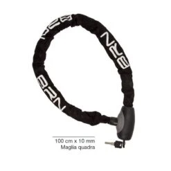 Vendita On Line Lucchetto Per Biciclette A Catena Con Maglia Quadra Rivestito In Tessuto Negozio Shop Accessori Bici