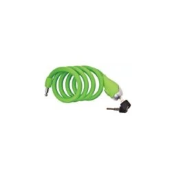 Vendita On Line Lucchetto Per Bici A Spirale In Silicone 120 Cm X 12 Mm Verde Opaco Negozio Shop Accessori Bici