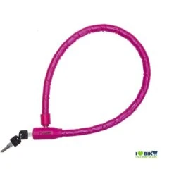 Lucchetto A Pitone Doppio Blindo Trendy Maxi 100 Cm X 22 Mm Rosa Fuxia Accessori Bici