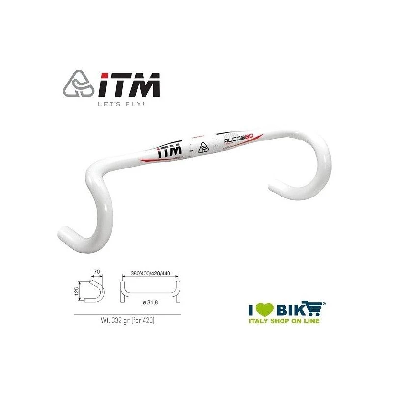 Manubrio Corsa ITM Alcor 80 Wing WHT 380 Mm Online Shop 1 Manubrio Corsa ITM Alcor 80 Wing WHT 380 Mm Online Shop