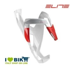 Portaborraccia Elite Custom Race Plus Bianco Lucido/rosso Bike Shop